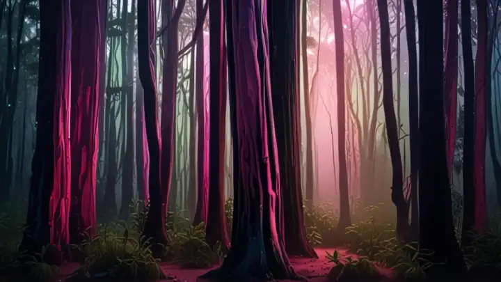 El Bosque Prohibido de los Árboles Pintados por Fantasmas que la Naturaleza Rechaza
